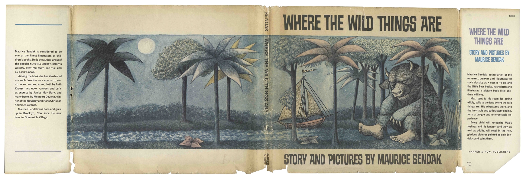 Rare First Printing of ''Where the Wild Things Are'' by Maurice Sendak, With First Printing Dust Jacket, Published November 1963